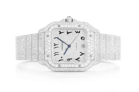 iced cartier replica|cartier santos 4072 price.